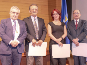 Dres. Ennio Vivaldi, Arturo Ferreira, Ulrike Kemmerling y Raúl Domenech