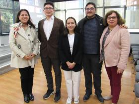 Dra. Paola Gatica y Q.F. Ricardo Soto, Catalina Inostroza, Daniel Castro y Tatiana Alvarado