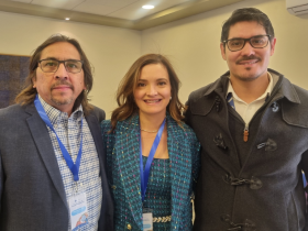 Dr. Miguel Ascueta (URG) -Director Médico-, Dra. Glaysmer Sepúlveda (INT), Franco Tobar (Gerente General Clínica Andes Salud El Loa)