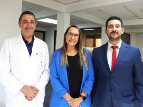 Dr. Esteban Arias, Sra. Sylvia Rivera y Dr. Gastón Barrios